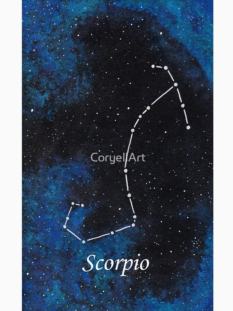 Scorpio Zodiac Sign Space Painting by CoryellArt