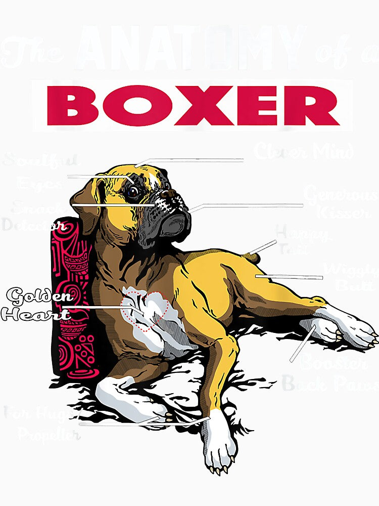 Anatomy of a Boxer Dog shirt - Funny Shirt for Boxer lover by AnnAuman