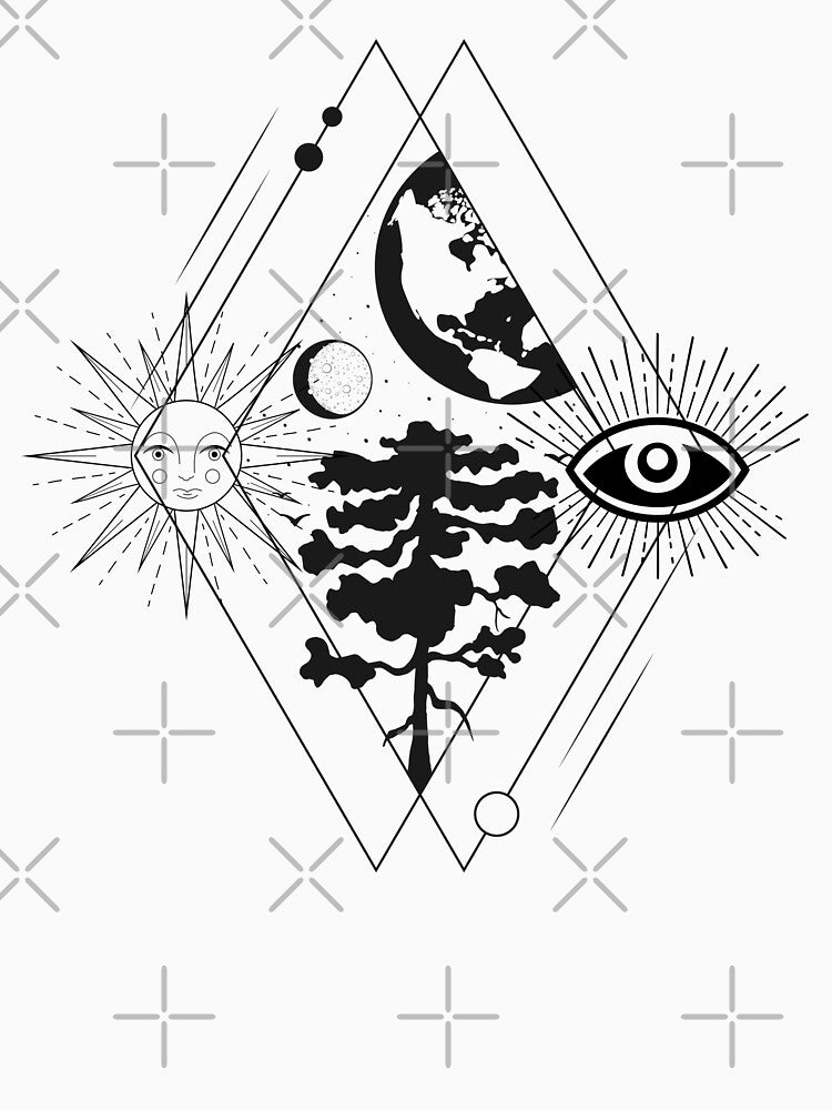 Magic celestial sun and moon by haroulita