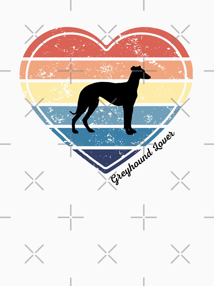 Greyhound Lover Retro Sunset Heart by Print-A-Joke