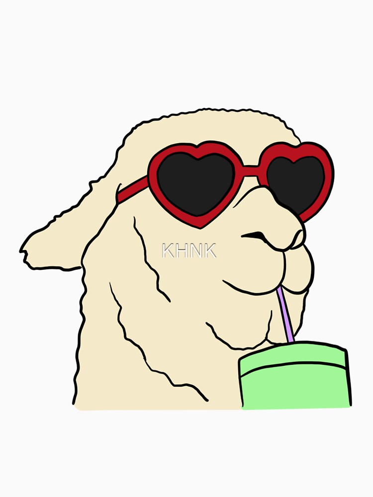Funny Alpaca wearing sunglasses by KHNK