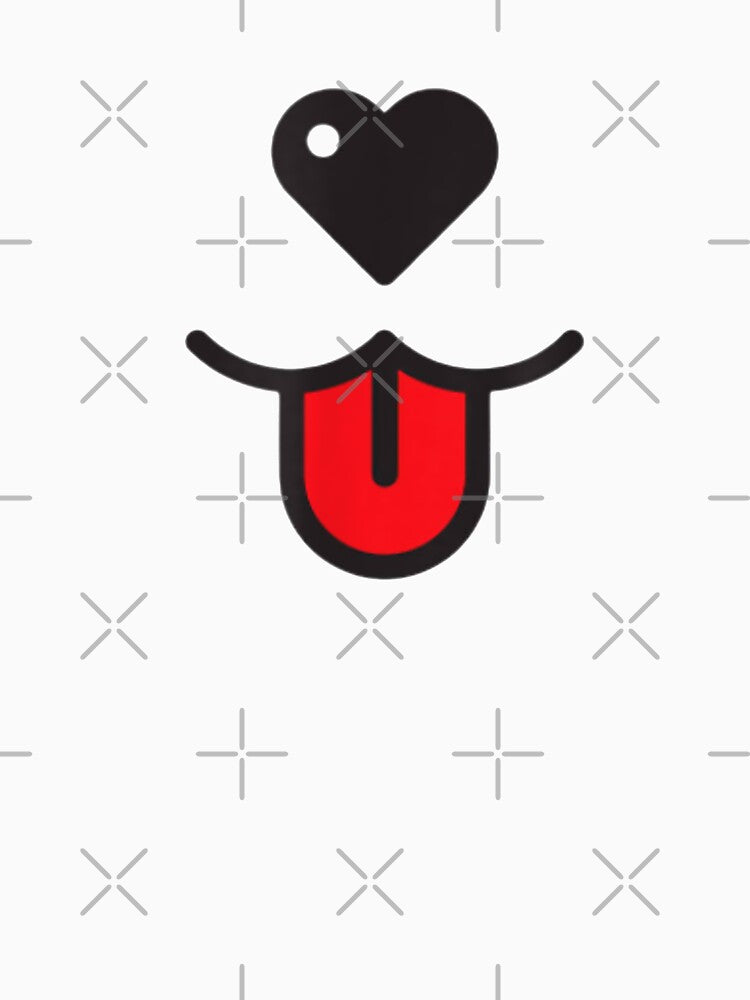 Dog Heart Shape Nose Retro Style Vintage by theDlab