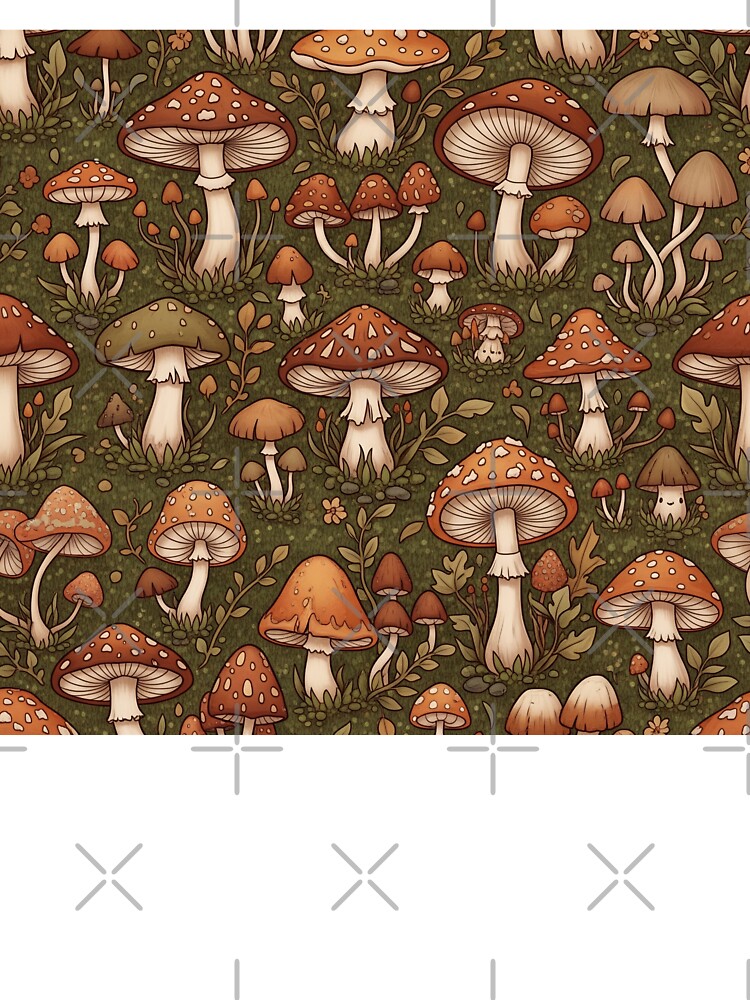 Enchanted Autumn Mushroom Forest Pattern by StickyGuys