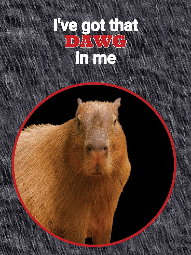 I've got that DAWG in me (Capybara, White BG) by AxelResinDesign