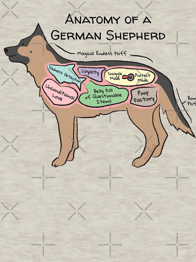 Anatomy of a German Shepherd by PemiDoodle
