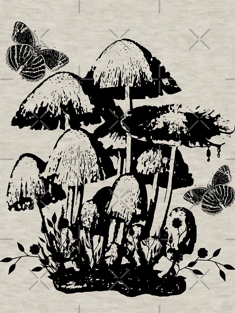 Mushrooms And Butterflies by Khihi