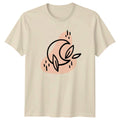 Minimalist Abstract Moon Leaf T-Shirt Botanical Art Birthday Gift