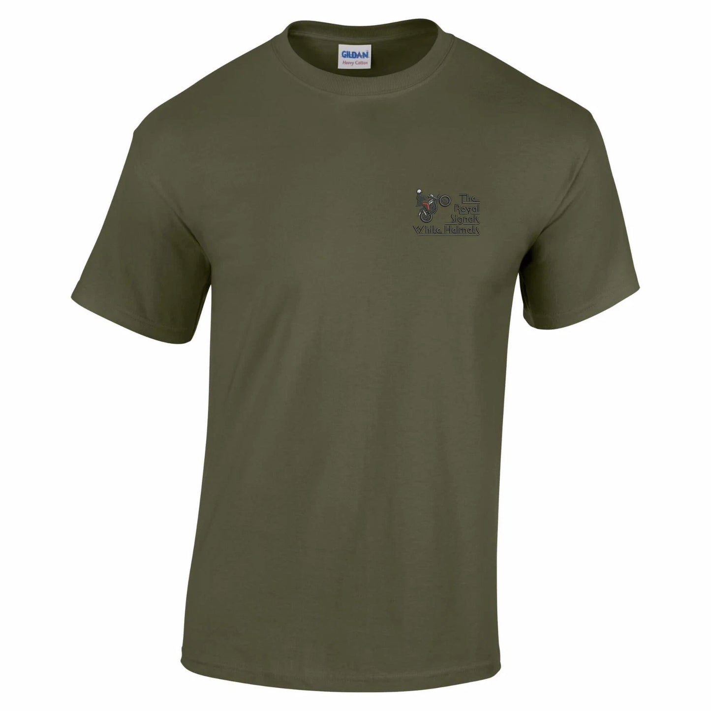 OFFICIAL Royal Signals White Helmets Embroidered T-Shirt