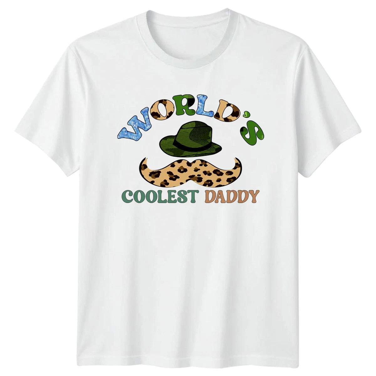 Worlds Coolest Daddy Mens T-Shirt Trendy Dad Fatherhood Fathers Day Gift For Him