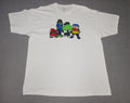 Adidas Mens 2XL White Graffiti Style Graphic Tee King Gizzard Urban Streetwear