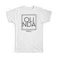 Gift T-Shirt : OLINDA Pernambuco Square Modern Minimalist Font