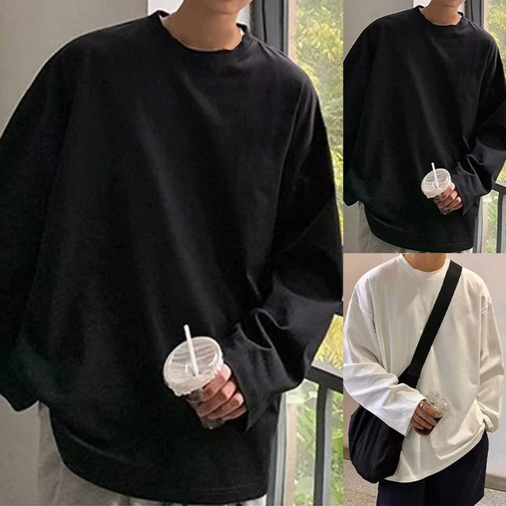 For Daily Wear Mens Pullover T-shirt Sweatshirt 70%Polyester+30%Spandex
