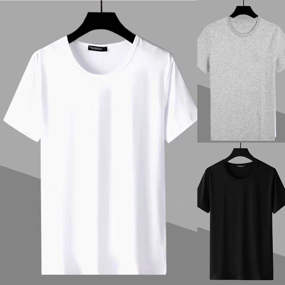 Men's Casual Short Sleeve T Shirt Round Neck for Summers and Daily Wear