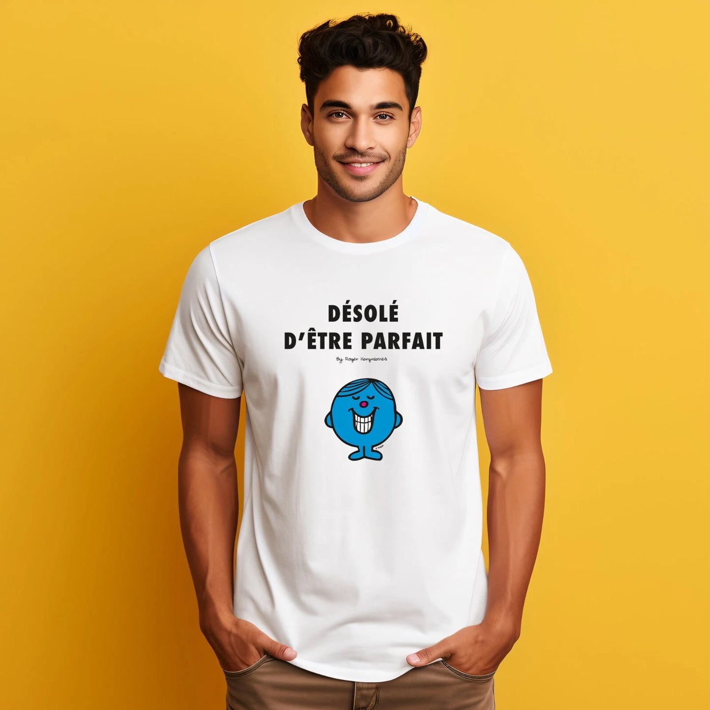 Men's Short Sleeve T-Shirt White, SORRY FOR BEING PERFECT 2