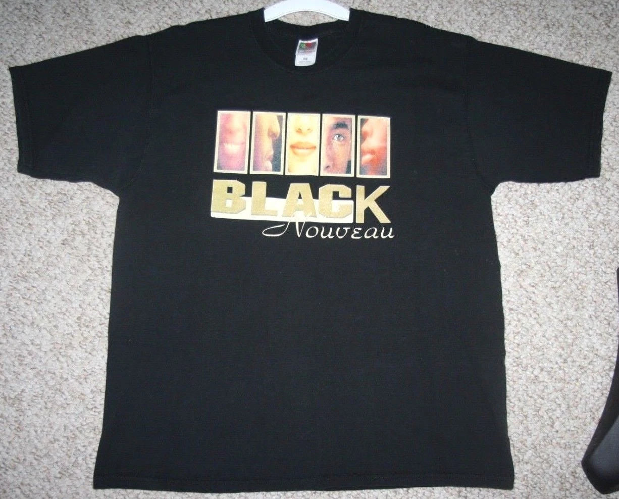 XL Fruit of the Loom Black Cotton Nouveau Tee T-Shirt Short Sleeve X-Large 1-470