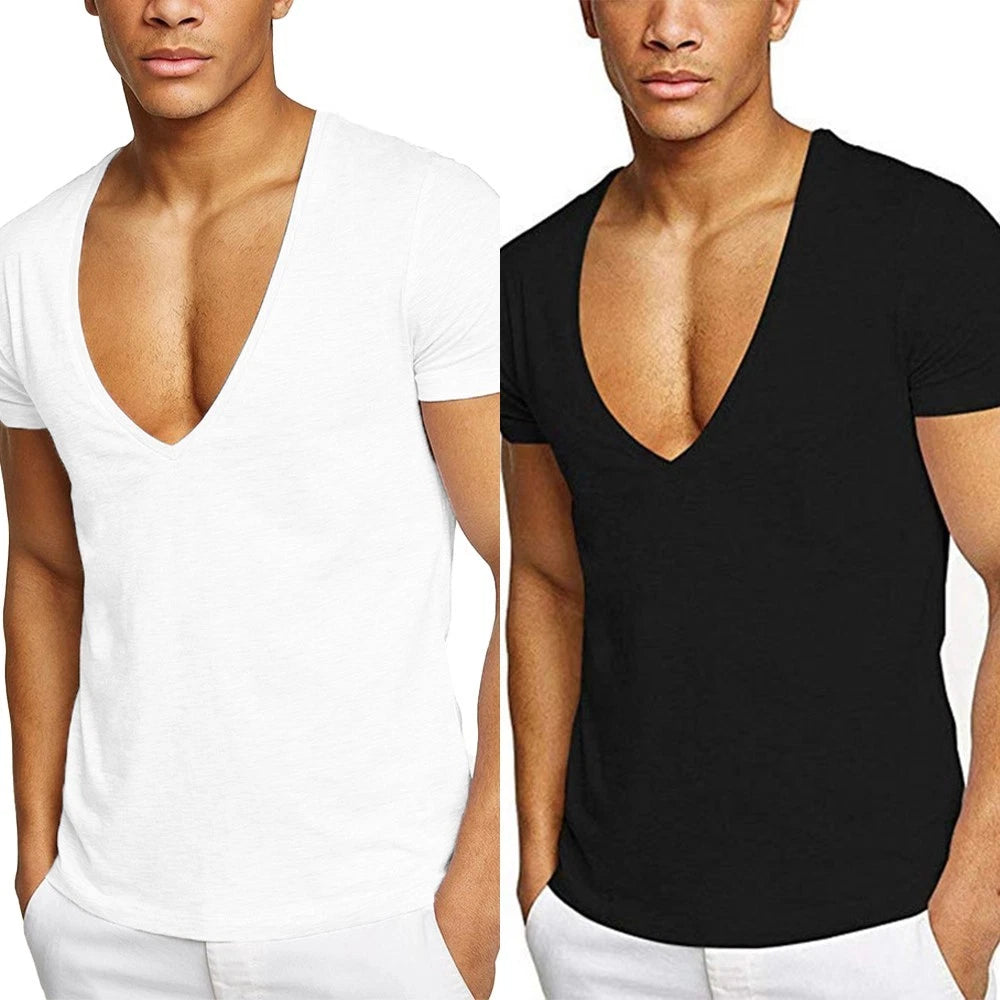 2022 New T-Shirt V-neck Tee Shirt Fashionable Pullover Top Short Sleeve