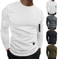 Mens Clothing Shirt Daily Curved Hem Tee Top Mens Slim Muscle Fit For Male
