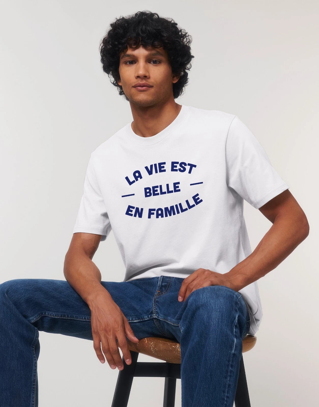 Men's Short Sleeve T-Shirt White, LIFE IS BEAUTIFUL IN FAMILY 2 SIDES