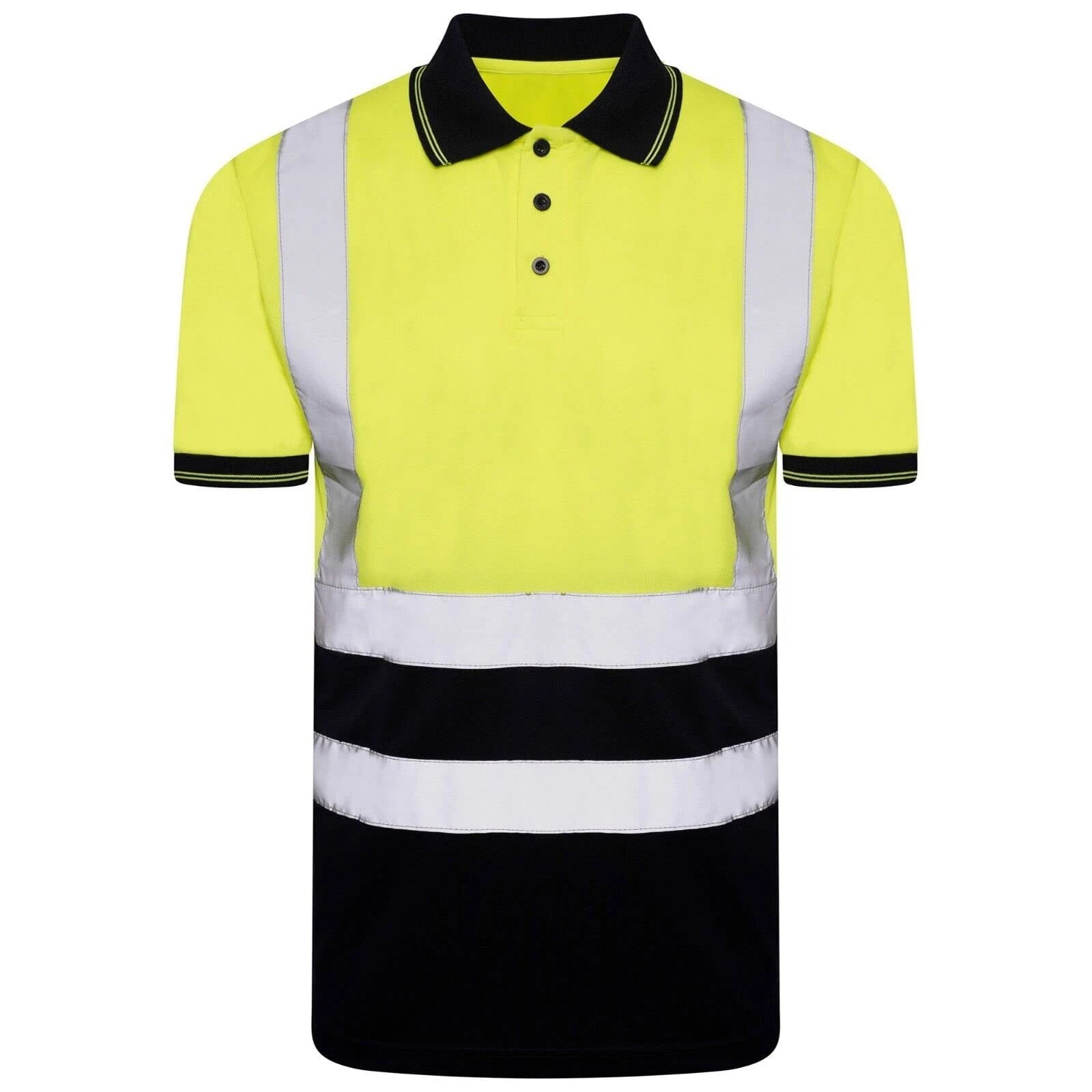 Hi Vis T Shirt Polo Security Work Shirts High Viz Reflective Tape Top