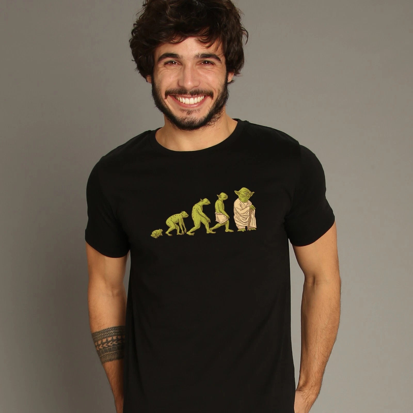T-Shirt Men's Short Sleeve - YODALUTION Color Black