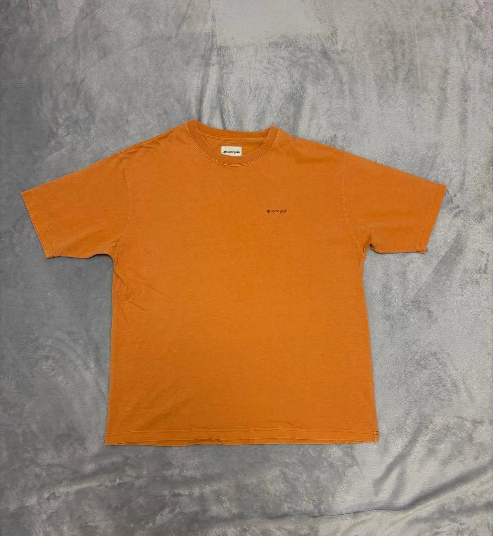 Snow Peak Logo T-Shirt Orange Fade L Journal Standard Used