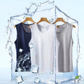 Stylish Sleeveless Sports Fitness T Shirt in Lightweight Ice Silk Mesh