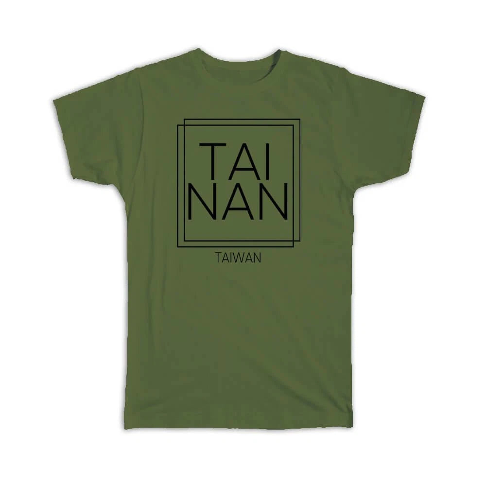 Gift T-Shirt : TAINAN Taiwan Square Modern Minimalist Font