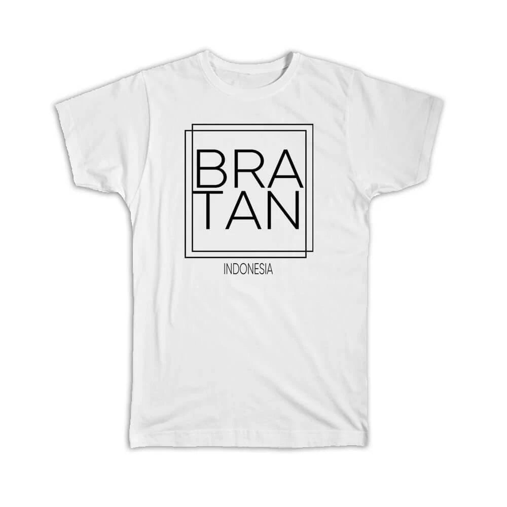 Gift T-Shirt : BRATAN Indonesia Square Modern Minimalist Font