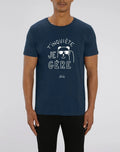 T'INQUIETE JE GERE men's short sleeve t-shirt navy blue