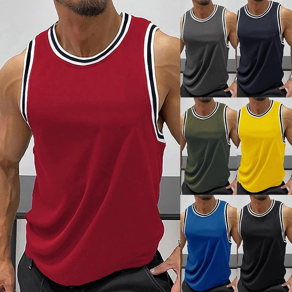 Stylish Sleeveless Tank Tops for Men Summer Running Gym Top Shades