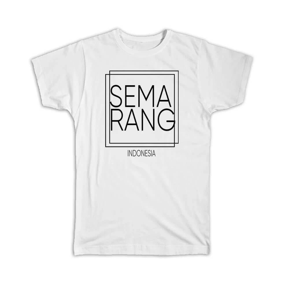 Gift T-Shirt : SEMARANG Indonesia Square Modern Minimalist Font