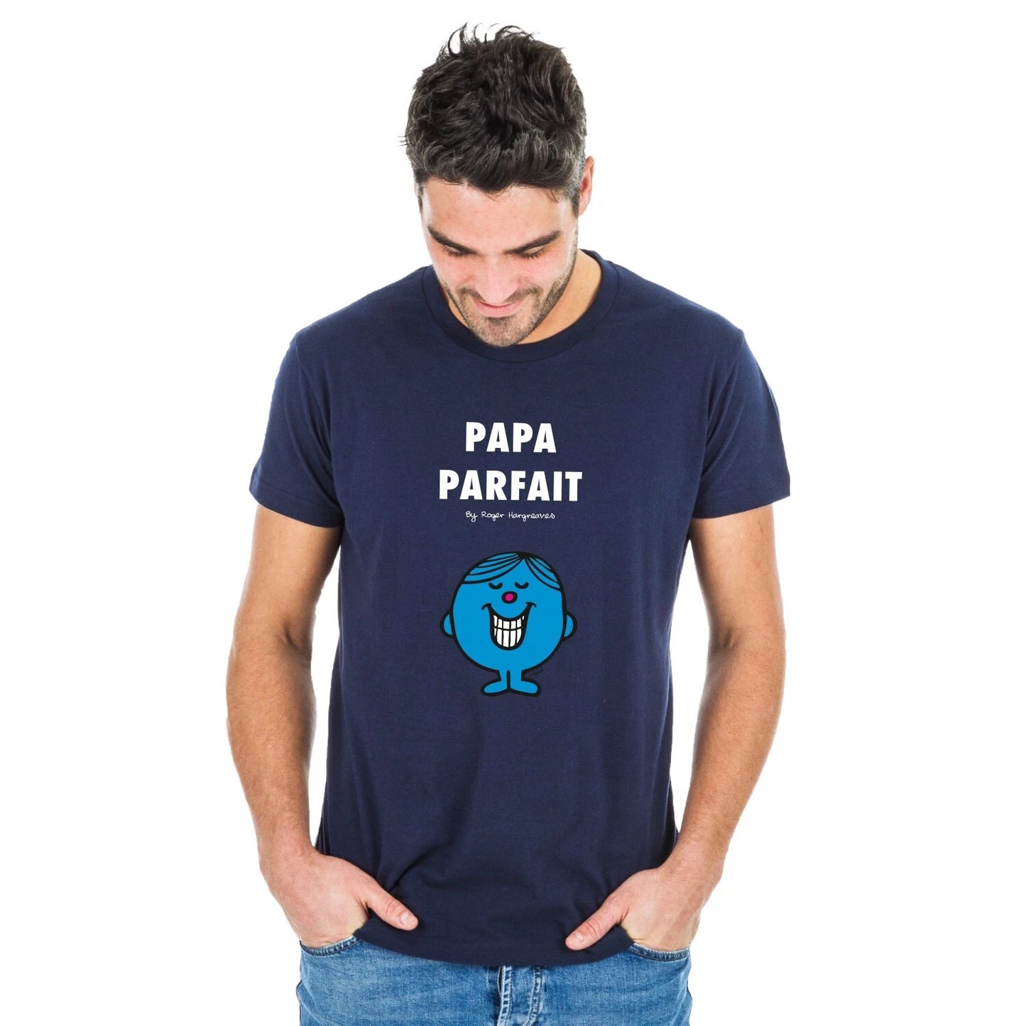 Mens Short Sleeve Dad Perfect 2 Colour Navy Blue T Shirt