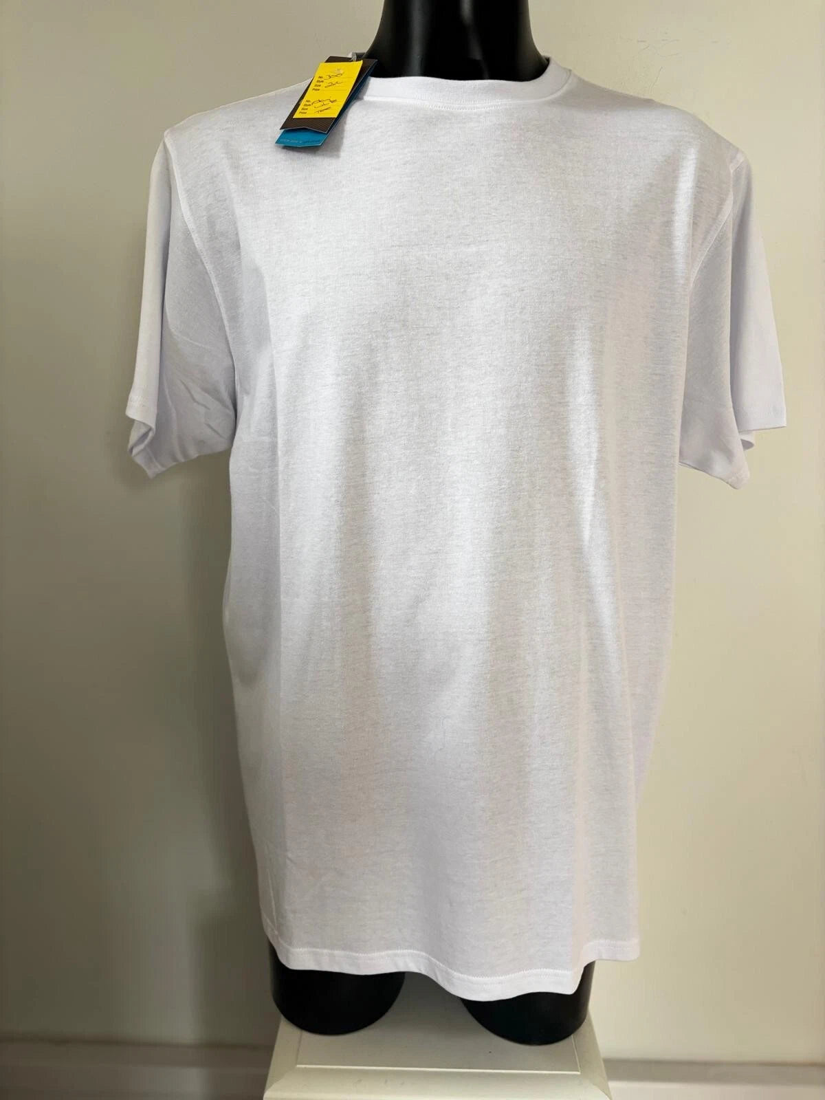 Unisex Plain Cotton White NEW Tee  - 3XL  -  (Zoo Sport) (B30)