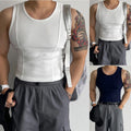 Dive into Fitness Stylish Men's Elastic Vest with Unique Texture Details