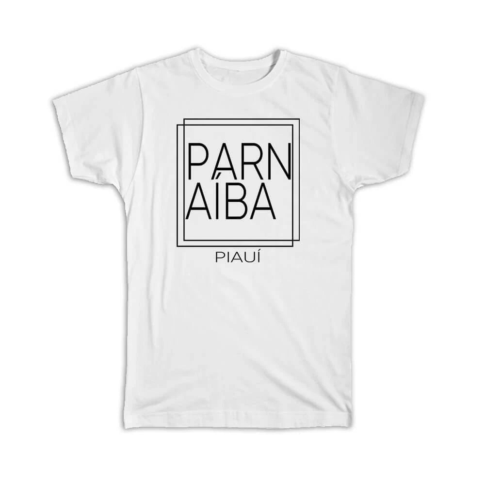 Gift T-Shirt : PARNAiBA Piaui Square Modern Minimalist Font