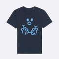 T-Shirt Men's Short Sleeve Face Monsieur Color Navy Blue