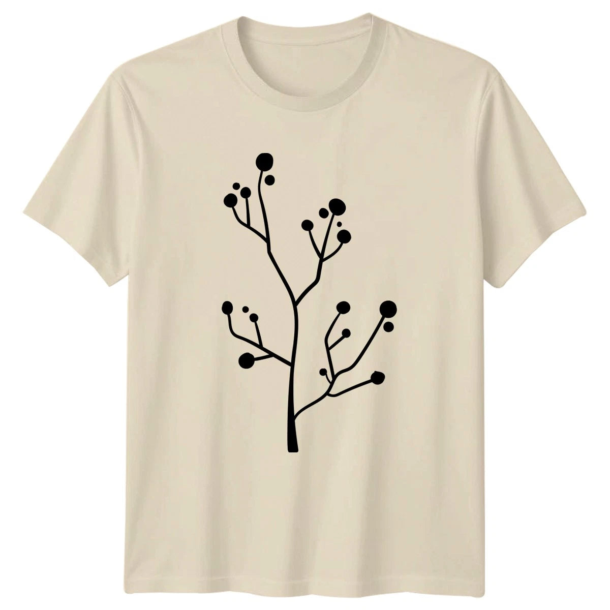 Elegant Minimalist Botanical Plant Art T-Shirt Botanical Nature Birthday Gift