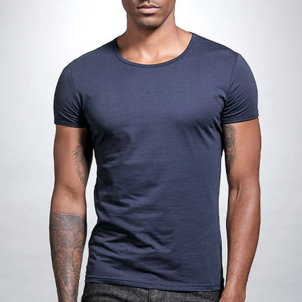 Men's Fashionable Pullover V Neck T Shirt Trendy Hipster Look for Summer