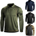 Trendy Sports T Shirt for Men Slim Fit Muscle Tops Tee with Button Collar