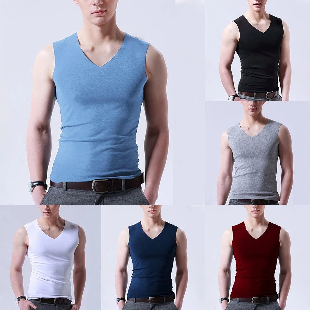 Cool and Stylish Men's Ice Silk Muscle Tank Top Undershirt for Active Lifestyle