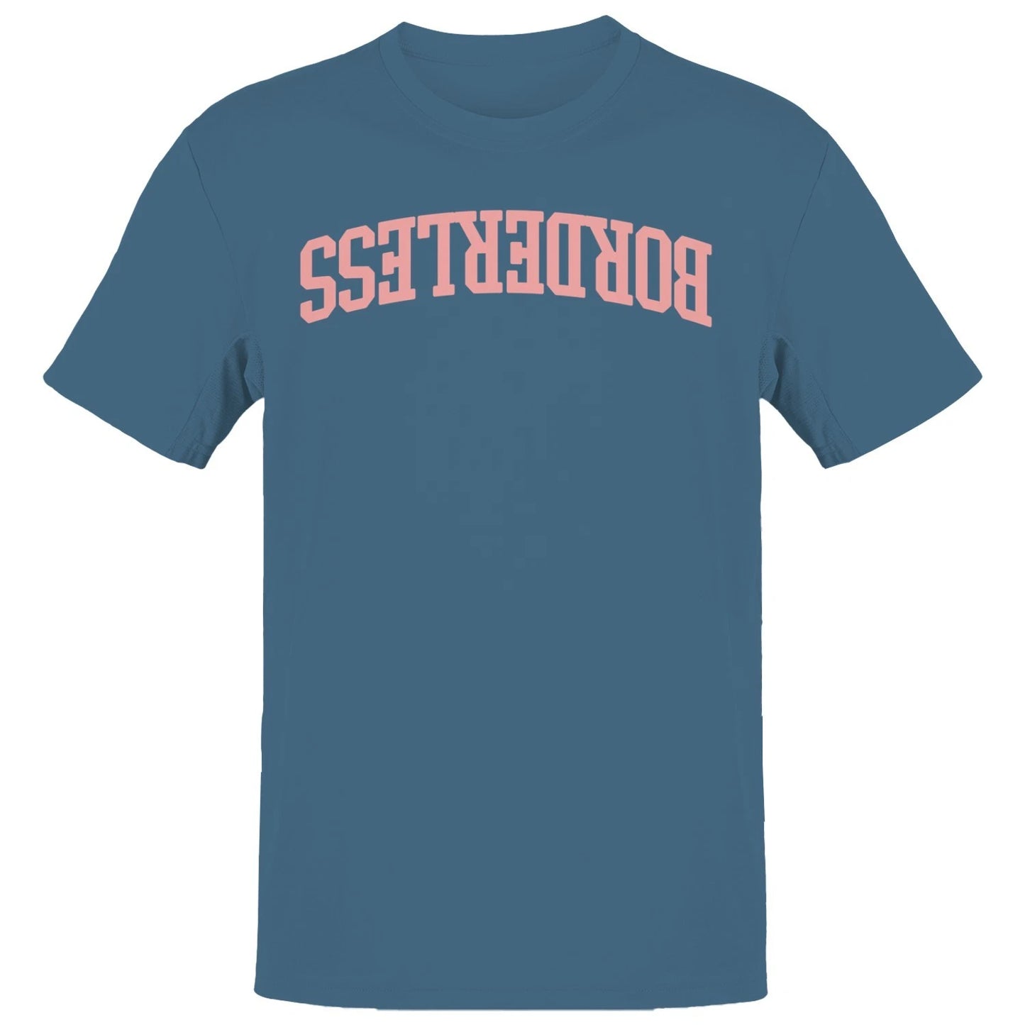 Bordrless Bold Arched Typography Men's T-Shirt