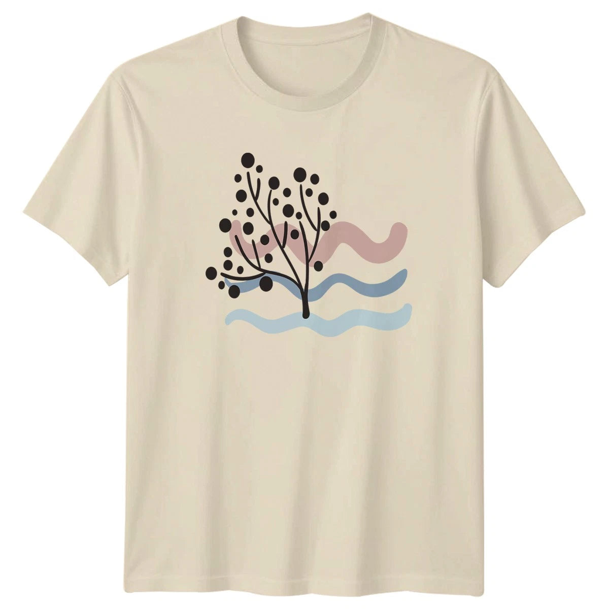 Modern Abstract Botanical Tree Art T-Shirt Nature Birthday Gift For Him And Her
