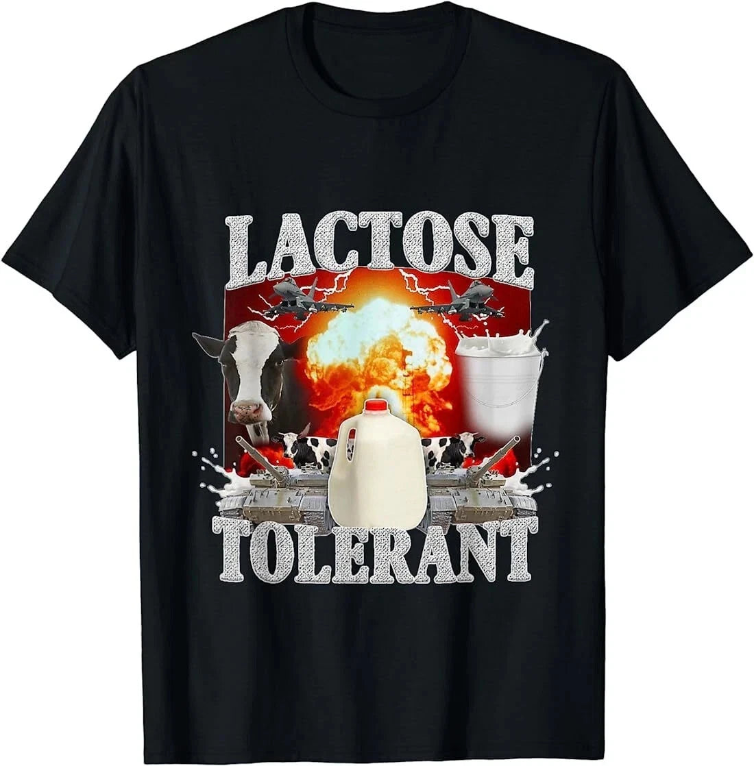 Lactose Tolerant Funny Trendy Design Meme T-Shirt