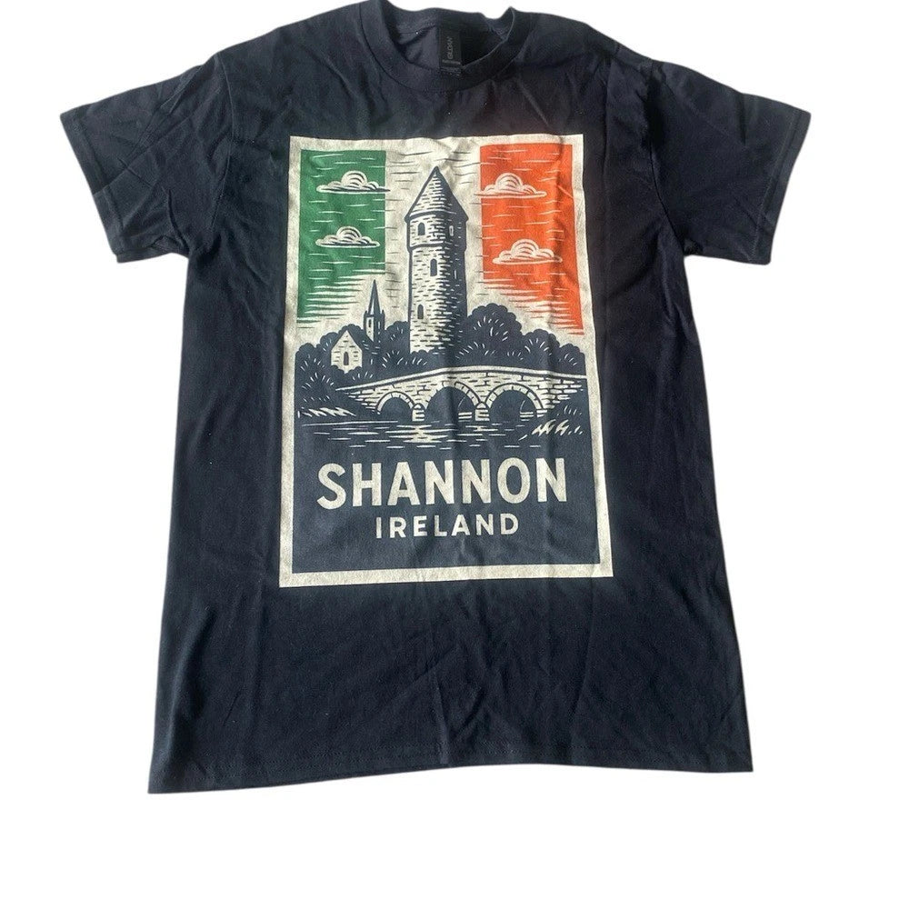 NWT Shannon Ireland Black T-Shirt S P100