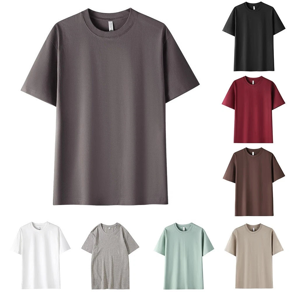 Polyester Spandex Men's Loose Short Sleeve T-Shirt for Sports and Daily Wear