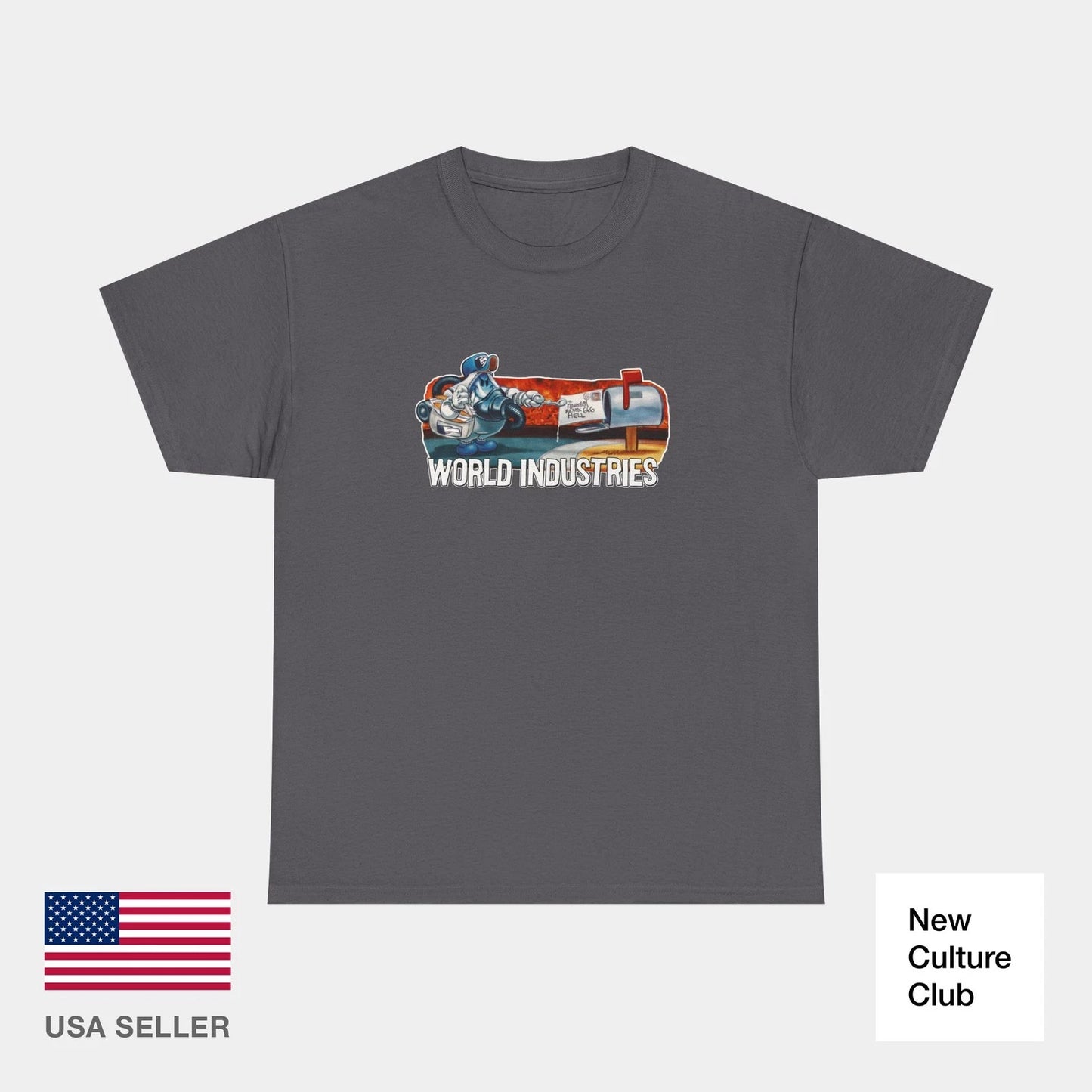 Special Delivery Mailbox World Industries 2002 Skateboards Classic T Shirt Print