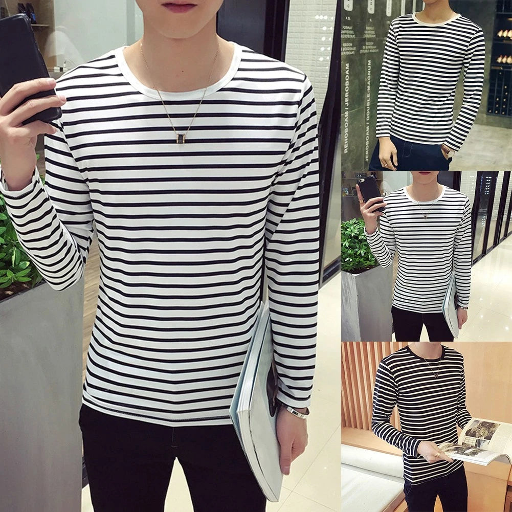Fashionable Design Korean Casual Tops Men's Base Layer Lightweight Feel