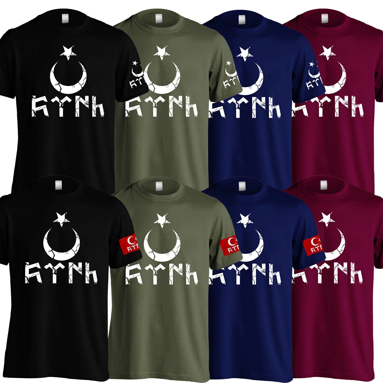 Göktürk T-Shirt Türk Military Design Vintage Ayyildiz Bozkurt Mens Gift