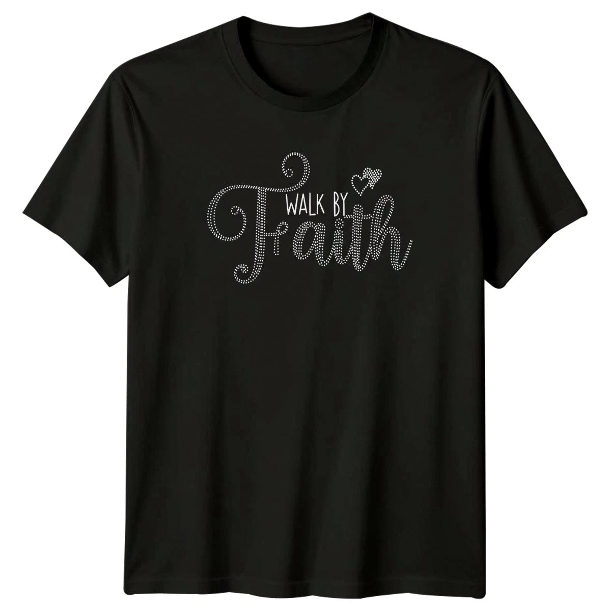 Walk By Faith Womens T-Shirt Stylish Inspirational Birthday Gift For Her