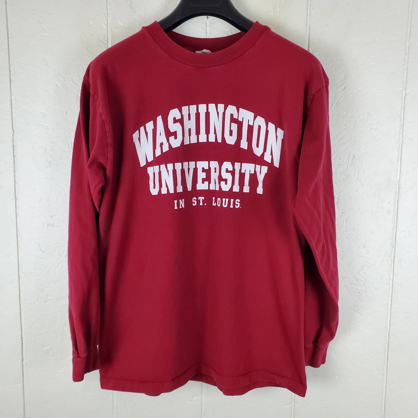 Washington Universiry Shirt Mens Extra Large Red Graphic Crew Neck Long Sleeve